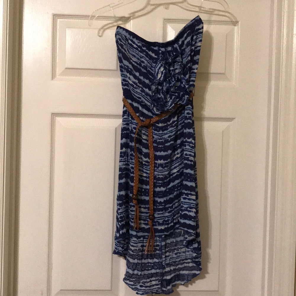 Strapless high low dress